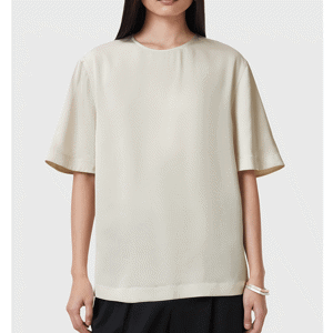 AllSaints Amelie Satin Relaxed Fit T-Shirt